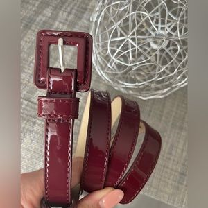 NWOT LK Bennett patent slim leather belt
